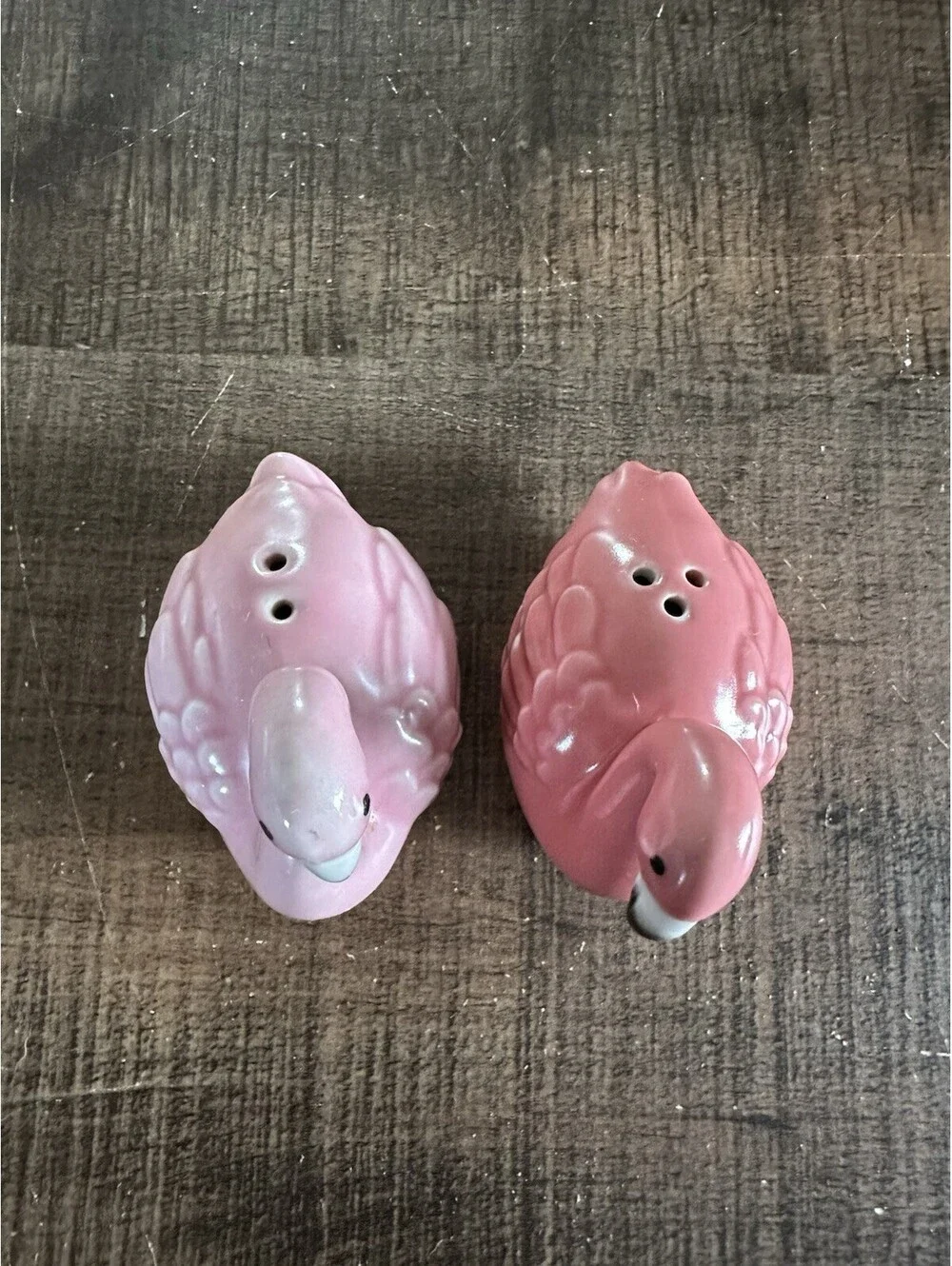 Pink Flamingo Salt & Pepper Shakers Ceramic Tropical Bird Kitchen Decor Set